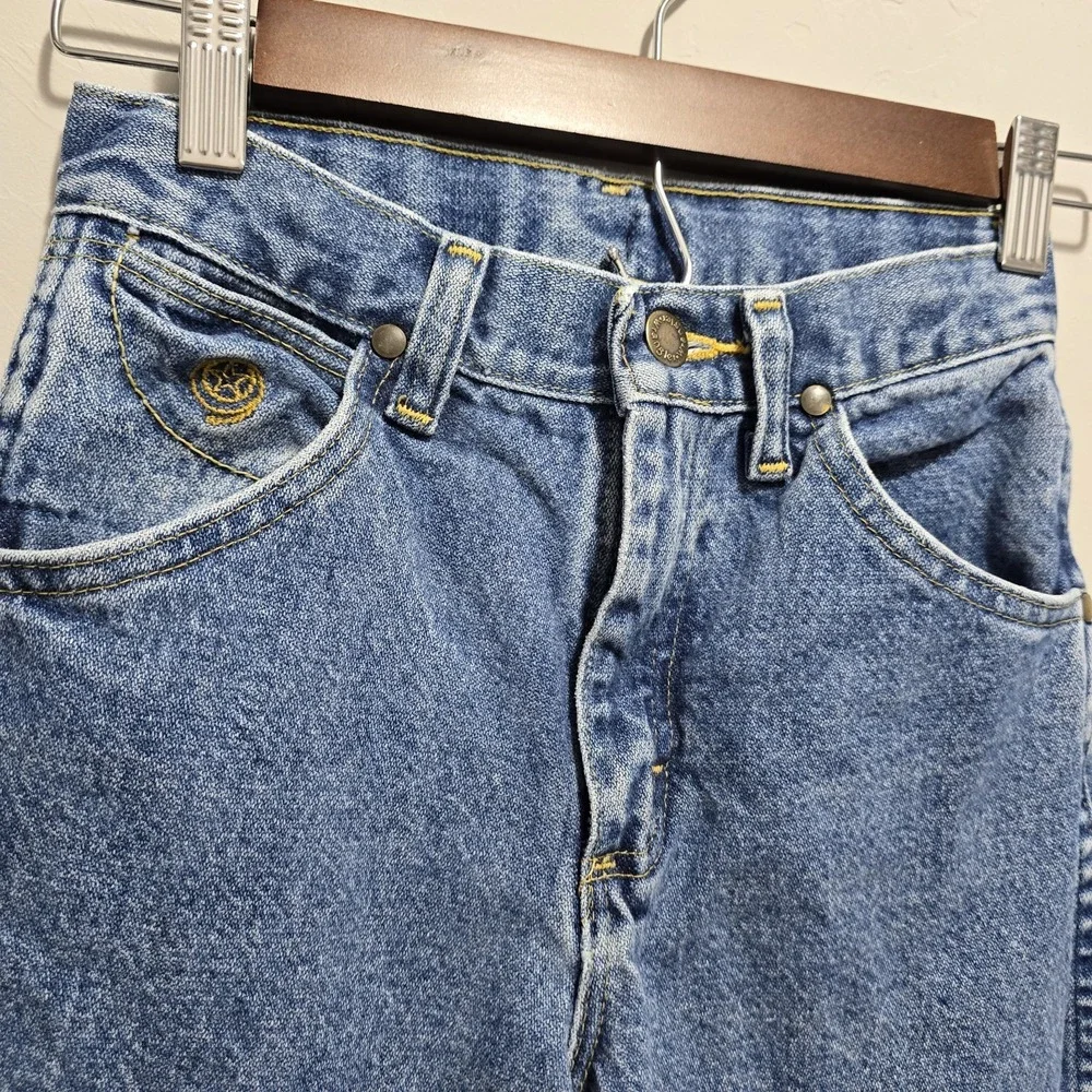 Vintage Wrangler Blue Denim Cotton Jeans Youth Boys Size 12 Slim
